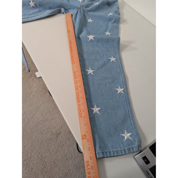 La Costa Spa Star Embroidered Jeans Womens Size 10 Blue Light Wash Denim Cotton - Picture 9 of 10